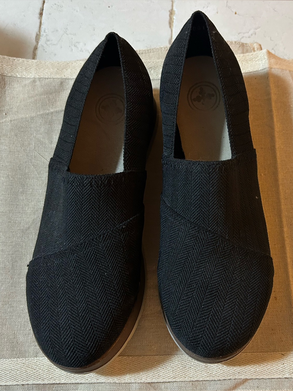 Charleston shoe company Black slip on loafer, washable. Like new